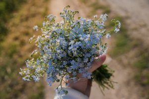 hand-holding-bouquet-of-forget-me-nots.