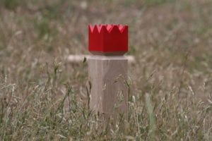 kubb-king-standing-in-a-field-lawn-game.